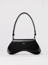 Diesel Curved Silhouette Black Crossbody Bag In Black