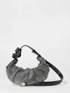 Diesel Small Grab-d Embellished Scrunched Shoulder Bag In Black