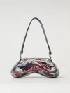 Diesel Sculptural Handbag With Glossy Finish And Print In Multicolor