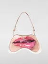 Diesel Play-shoulder Bag In Printed Glossy Pu In Nude
