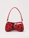 Diesel Red Shiny Recycled Pu Clutch With Controller-inspired Design In Red