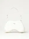 Diesel Curved Joystick Handle Shoulder Bag In White