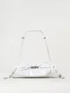 Diesel Women Scrunch Leather Shoulder Bag In White