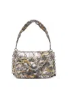 Diesel -shoulder Bag In Metallic Camo Canvas In Multicolor