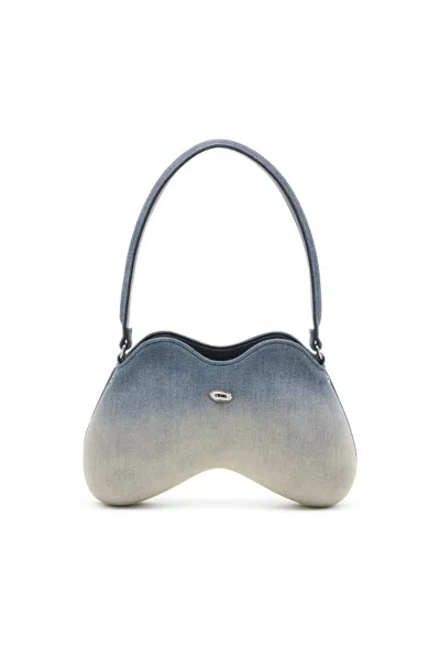 Diesel Shoulder Bag In Solarised Denim In Blue