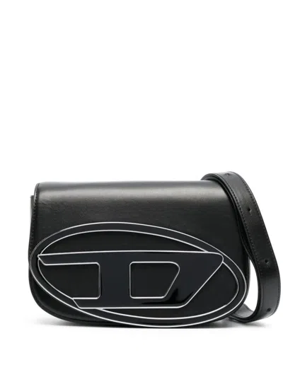 Diesel Shoulder Bag Leather "1dr M" In Black