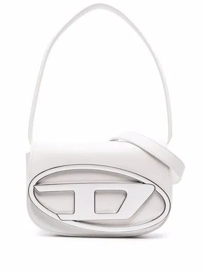 Diesel Shoulder Bag Leather "1dr" In White