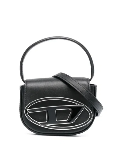 Diesel Shoulder Bag Leather "1dr Xs" In Black