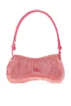 Diesel Play-clutch In Coloured Hairy Leather In Pink