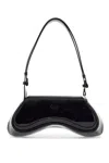 Diesel 'play' Black Shoulder Bag With Oval D Logo Detail On The Front In Ecoleather Woman In Black (black)