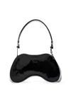 Diesel Play-glossy Shoulder Bag In Black