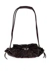 Diesel Scrunch-d S-shoulder Bag In Scrunched Leather In Brown