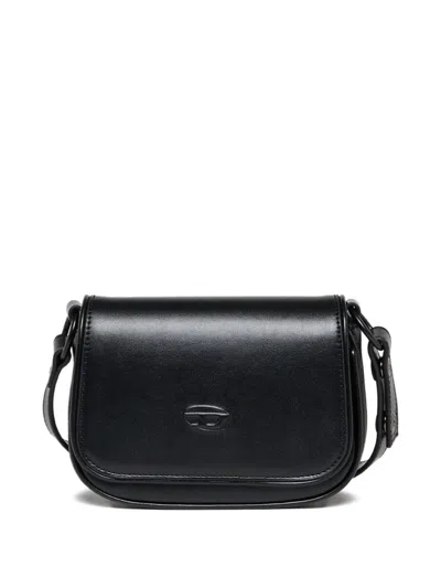 Diesel Kids' Shoulder Bag With Embossed Logo In Black