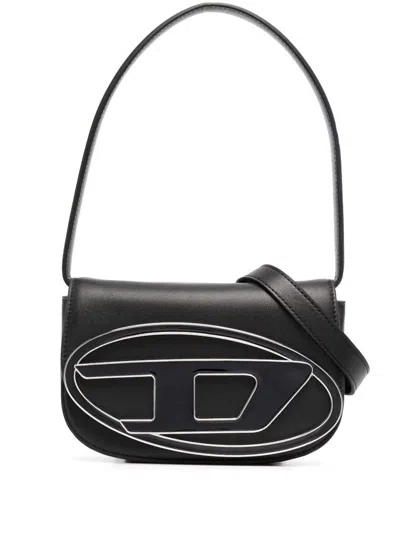 DIESEL DIESEL SHOULDER BAG WITH LOGO PLAQUE