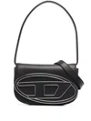 Diesel Shoulder Bag With Logo Plaque In Black
