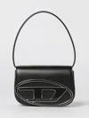 Diesel Mini Shoulder Bag In Soft Nappa Leather With Logo Detail In Pattern