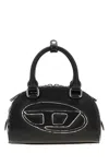 Diesel Rounded Rectangular Black Handbag With Detachable Strap In Black