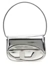 Diesel Women 1dr Mirror Leather Shoulder Bag In Silver
