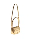 Diesel Shoulder Bag In Mirrored Leather In Gold