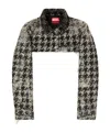 Diesel Shrug In Houndstooth-weave Denim In Multi
