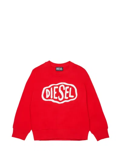 Diesel Kids' Siclop Sweater In Red