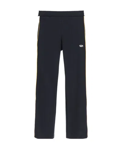 Diesel Side Stripe-detail Trousers In Black