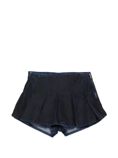 Diesel Side Zip Mini Pleated Skirt With Back Pockets In Multi
