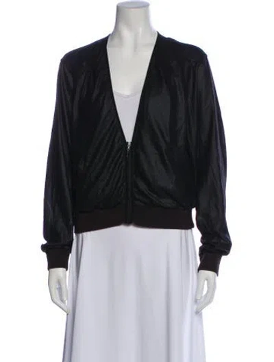 Pre-owned Diesel Silk Bomber Jacket In Black