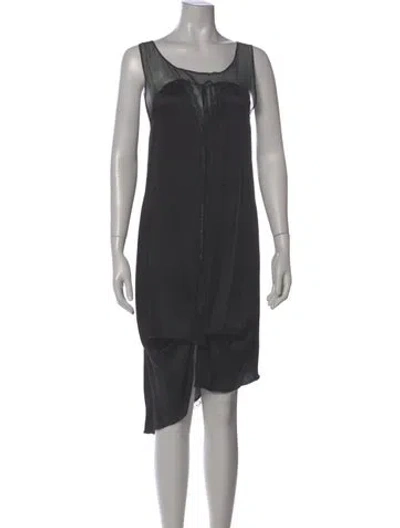 Pre-owned Diesel Silk Knee-length Dress In Gray