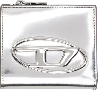 Diesel Silver 1dr Bifold Zip L Wallet