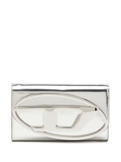 Diesel Silver 1dr Leather Clutch
