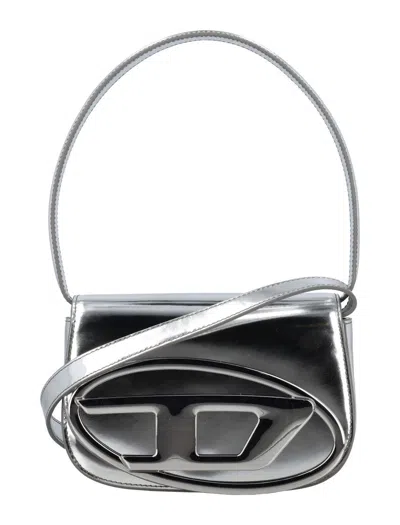 Diesel Silver Cow Leather 1dr Handle Bag