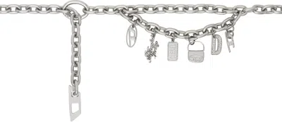 Diesel Silver Hoshi Edition B-mlticharm Chain Belt In H1534