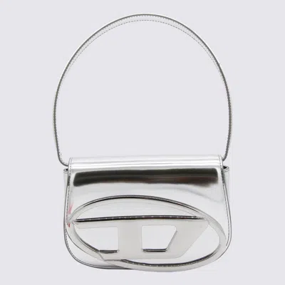 Diesel Silver Metal 1dr Shoulder Bag In Metallic