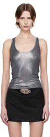 Diesel Silver T-ama Tank Top In 81e