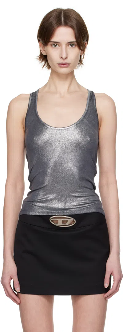 Diesel Silver T-ama Tank Top In 81e