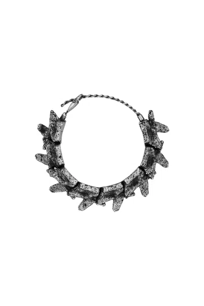 Diesel Silver-tone Components Bracelet In Gray