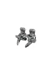 Diesel Silver-tone Stud Earrings In Gray
