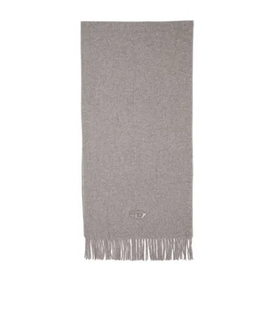 Diesel S-imon-d-long Logo Scarf In Neutral