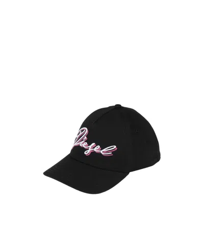 Diesel Simple Baseball Cap In Black
