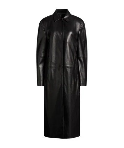Diesel Simple Long Coat In Black