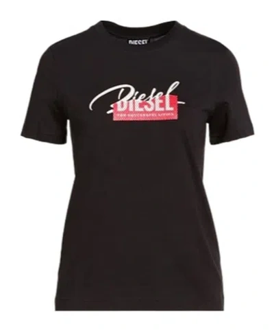 Diesel Simple Printed T-shirt In Black