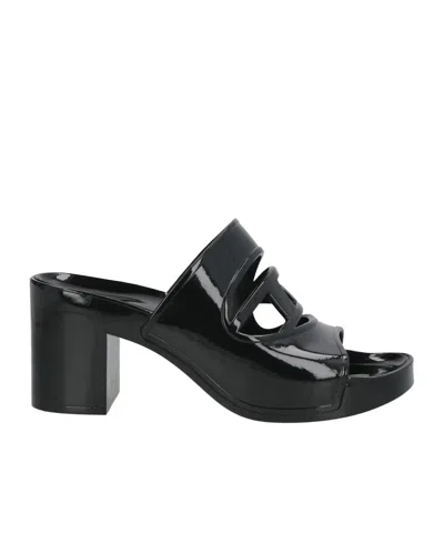 Diesel Simple Rubber Slippers In Black