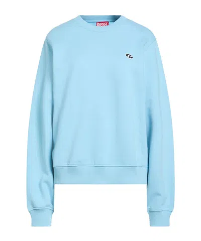 Diesel Simple Solid-color Long-sleeved Sweatshirt In Blue