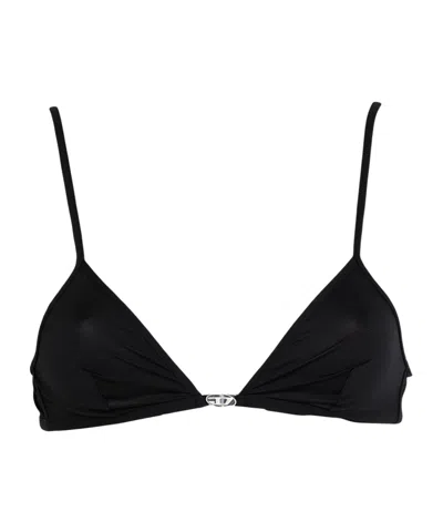 Diesel Simple Solid-colored T-shirt Bra In Black