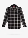Diesel Madras Shirt With Oval D Embroidery In Black