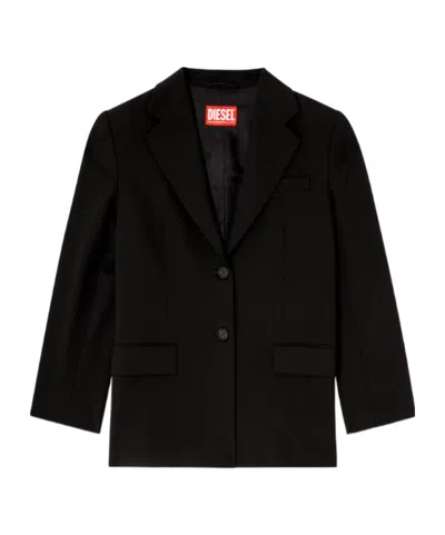 Diesel Single-breasted Blazer In Black