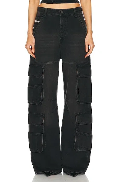 Diesel Woman Jeans Black Size 28w-32l Cotton In Multicolor