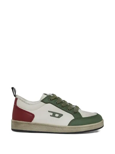 Diesel Kids' S-kirjy Logo-patch Sneakers In Multi