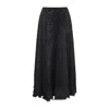 Diesel Grey Skirt With Oval D Logo Plaque And Frayed Edges In Cotton Blend Woman In Black